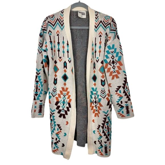Savanna Jane Let’s Get It Aztec Open Cardigan Small Boho - Picture 1 of 8